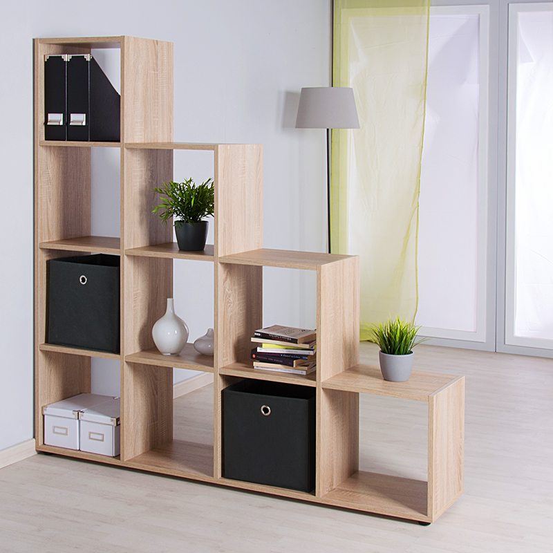 Regaly Amazon Regál s 10 úložnými úrovněmi Rodrigo, 156 cm, dub | DESIGN OUTLET