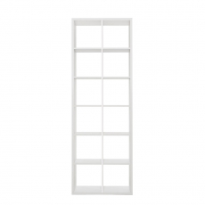 Regál s 12 policemi Xaver, 210 cm, bílá - 2