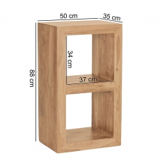 Regál s 2 policemi Mumbai, 88 cm, masiv akát - 3