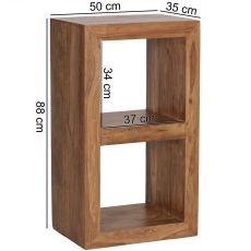 Regál s 2 policemi Mumbai, 88 cm, masiv Sheesham - 3