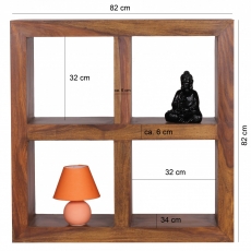 Regál s 4 policemi Mumbai, 82 cm, masiv Sheesham - 3