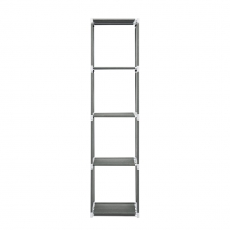 Regál s 4 policemi QuickTec, 145 cm, antracit - 5