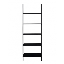Regál s 5 policemi Trixy, 183 cm, černá