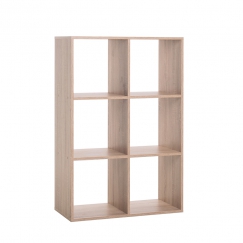 Regál s 6 policemi Lamar, 105 cm, dub
