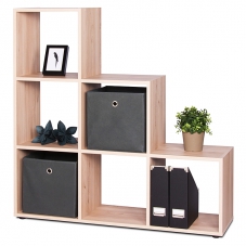 Regál s 6 úložnými úrovňami Rodrigo, 118 cm, dub