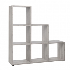 Regál s 6 úložnými úrovňami Rodrigo, 118 cm, Sorrento dub - 1