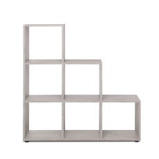 Regál s 6 úložnými úrovněmi Rodrigo, 118 cm, beton - 3