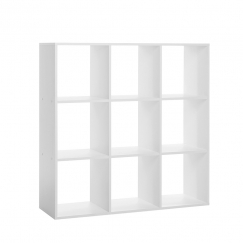 Regál s 9 policami Lamar, 105 cm, biela