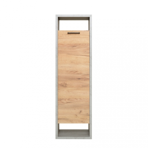 Regál s dverami Domo, 142 cm, betón/dub - 1