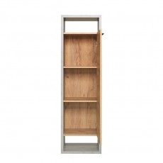 Regál s dverami Domo, 142 cm, betón/dub - 4
