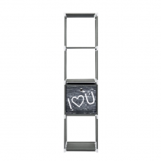 Regál so 4 policami QuickTec, 145 cm, antracit - 3