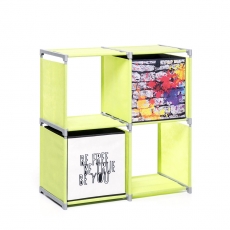 Regál so 4 policami QuickTec, 72,5 cm, zelená - 1