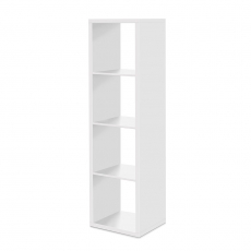 Regál so 4 policami Xaver, 141 cm, biela - 2