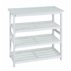 Regál so 4 policami Yuri, 72 cm, biela