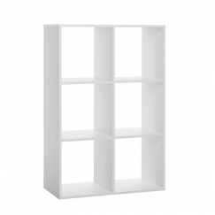 Regál so 6 policami Lamar, 105 cm, biela