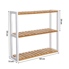 Regál Tier, 54 cm, bambus - 4