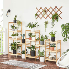 Regál Tier, 80 cm, bambus - 3