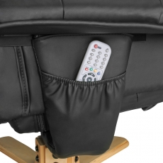 Relaxačné kreslo Comfort TV s podnožkou, syntetická koža, čierna - 6