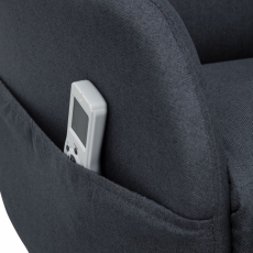 Relaxačné kreslo s masážnou funkciou Apix, textil, tmavo šedá - 6