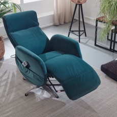Relaxačné kreslo s masážnou funkciou Apix, textil, zelená - 2