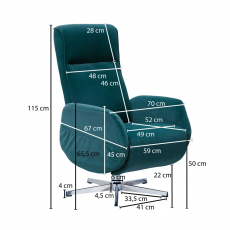 Relaxačné kreslo s masážnou funkciou Apix, textil, zelená - 3