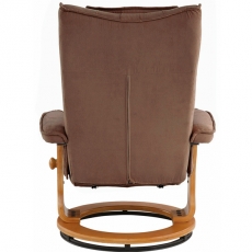 Relaxačné kreslo s podnožkou Giro, hnedá - 4