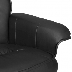 Relaxační křeslo Comfort TV s podnožkou, syntetická kůže, černá - 5