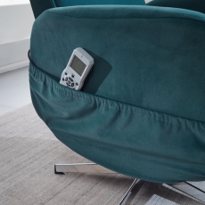 Relaxační křeslo s masážní funkcí Apix, textil, zelená - 7