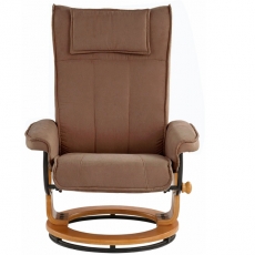 Relaxační křeslo s podnožkou Giro, hnědá - 2