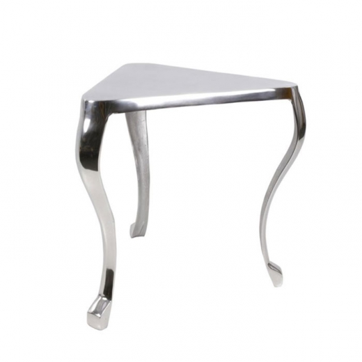 Rohový odkládací stolek Martina, 50 cm, stříbrná - 1
