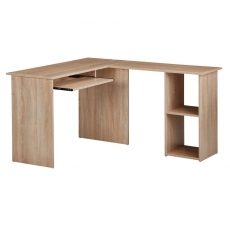 Rohový písací stôl Buero, 140 cm, dub Sonoma - 1