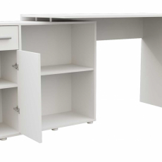 Rohový písací stôl Elena, 120 cm, biela - 4