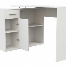 Rohový písací stôl Elena, 120 cm, biela - 5