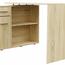 Rohový písací stôl Elena, 120 cm, dub sonoma - 1