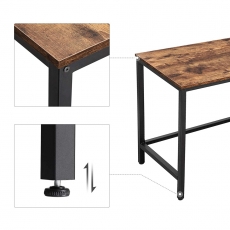 Rohový pracovný stôl Lera, 135 cm, hnedá/čierna - 6