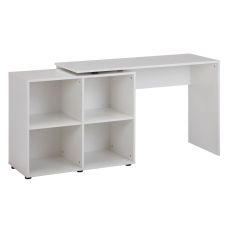 Rohový psací stůl Buero, 117 cm,  bílá - 3