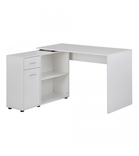 Rohový psací stůl Buero, 120 cm,  bílá