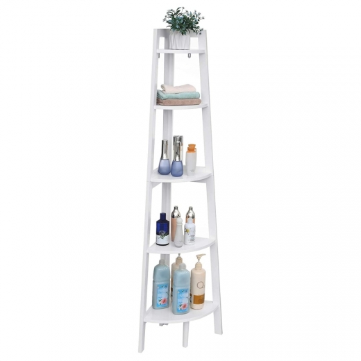 Rohový regál Mira, 160 cm, biela - 1