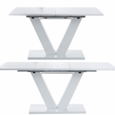 Rozkladací jedálenský stôl Alle, 180 cm, biela - 2
