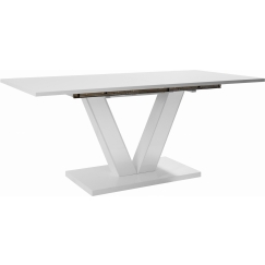 Rozkladací jedálenský stôl Alle, 180 cm, biela