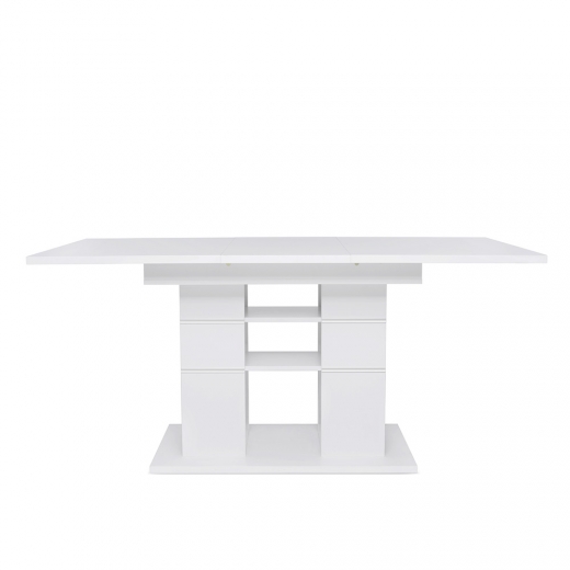 Rozkladací jedálenský stôl Flash, 160 cm, biela - 1
