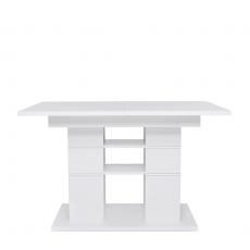 Rozkladací jedálenský stôl Flash, 160 cm, biela - 2