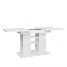 Rozkladací jedálenský stôl Flash, 160 cm, biela - 6