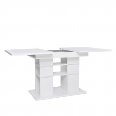 Rozkladací jedálenský stôl Flash, 160 cm, biela - 6