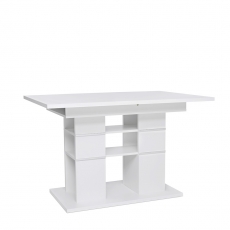 Rozkladací jedálenský stôl Flash, 160 cm, biela - 4