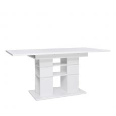Rozkladací jedálenský stôl Flash, 160 cm, biela - 3