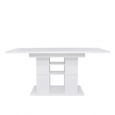 Rozkladací jedálenský stôl Flash, 160 cm, biela - 1