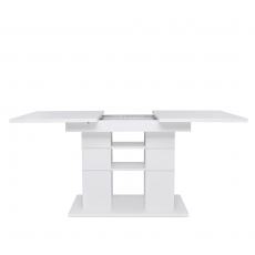 Rozkladací jedálenský stôl Flash, 160 cm, biela - 5