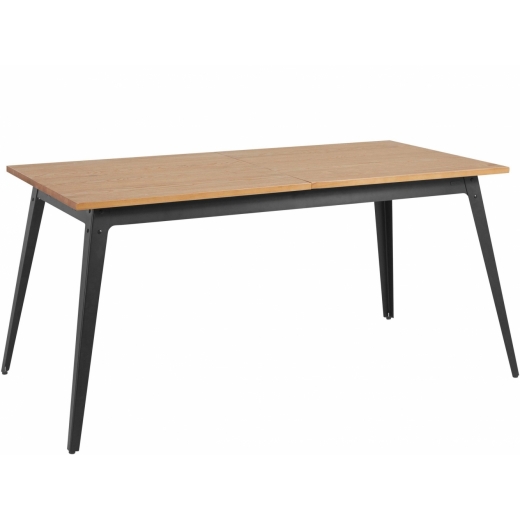 Rozkladací jedálenský stôl Milt, borovica/čierna - 1