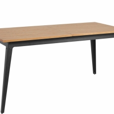Rozkladací jedálenský stôl Milt, borovica/čierna - 1